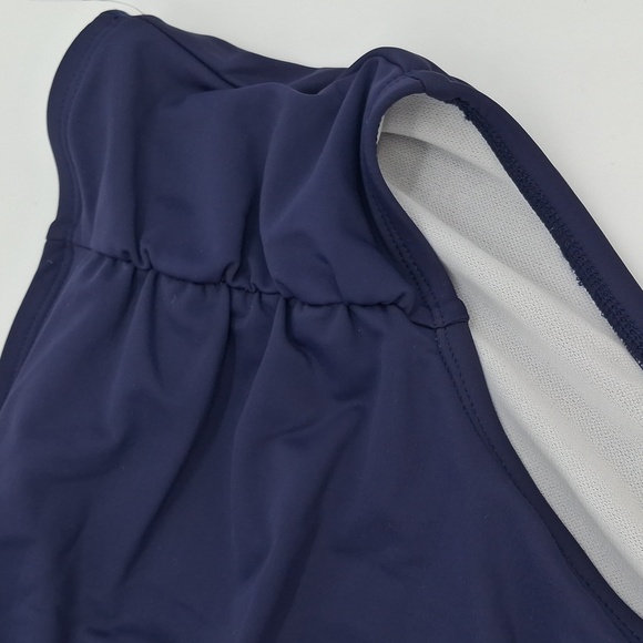 Draper James RSVP V-Neck Scallop Tankini Set Navy Blue S - Picture 9 of 13